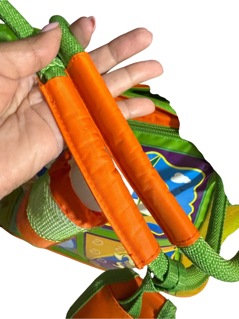 Vintage Totes Beach Bag, Vibrant orange and lime - Picture 10 of 16